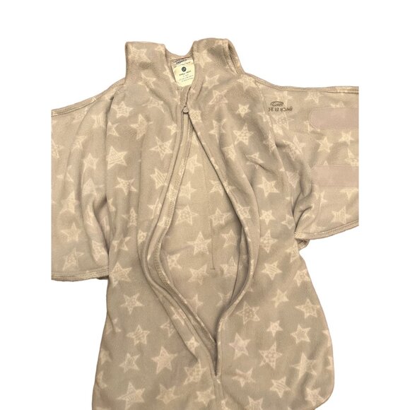 Halo SleepSack Swaddle S 3-6M Gray Star Fleece Wearable Blanket Wrap - Picture 4 of 6